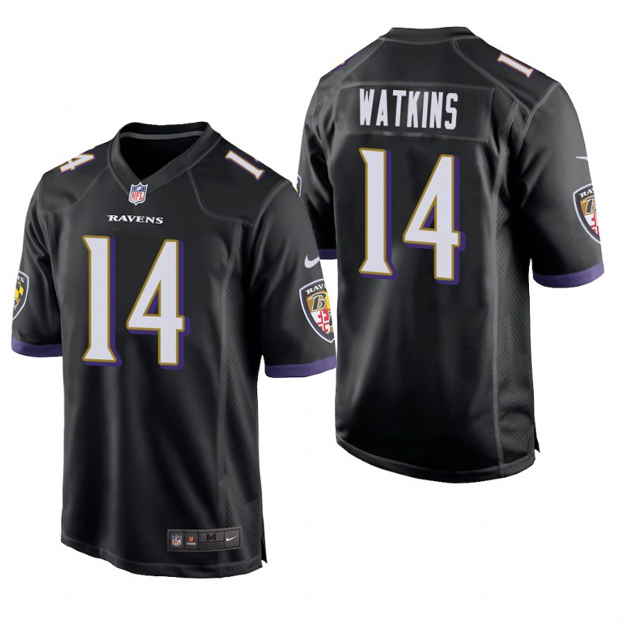 Men Baltimore Ravens #14 Sammy Watkins Nike Black Game NFL Jersey->baltimore ravens->NFL Jersey